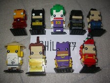 LOTTO 9 BRICKHEADZ LEGO BATMAN JOKER NINJAGO IRON MAN LOOSE COME DA FOTO! LOOK!