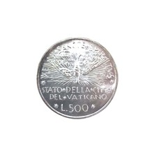 Moneta argento 500 - 500, lire