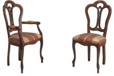 SEDIA/CAPOTAVOLA IN LEGNO IMBOTTITA E RIVESTITA CON TESSUTI E ECOPELLE LUSSO 104