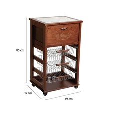 CARRELLO PORTAPANE 85X49X39 CM
