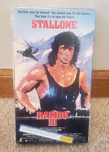 Rambo iii vhs sealed - rambo,