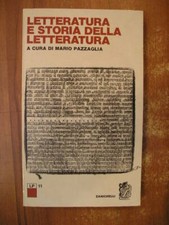 Mario Pazzaglia LETTERATURA E STORIA DELLA LETTERATURA Zanichelli 1978 