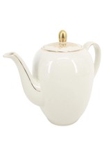 Bareuther BAVARIA Caffettiera Bianco Oro Fiori Ceramica Donna