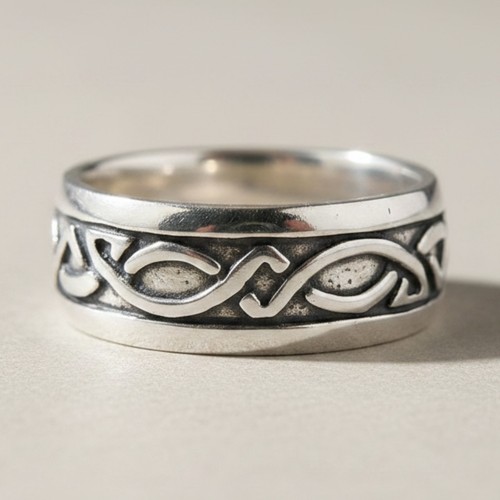 Anello fascia argento - anello,