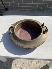 Braciere Antico Di Rame Grande Bellissimo 