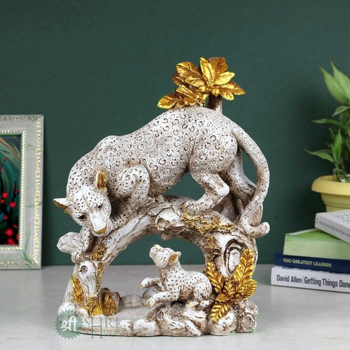Poliresina leopardo statua - leopardo,