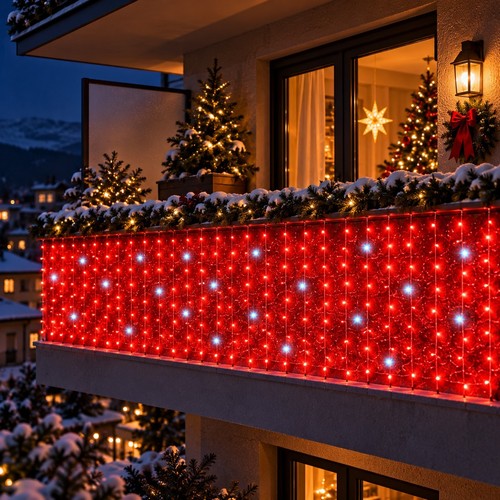 Tenda luminosa natale 480 - tenda, led