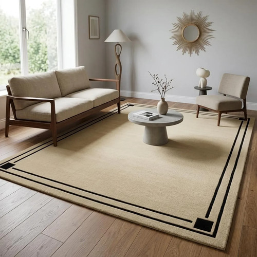 Tappeto lana trapuntato - , a