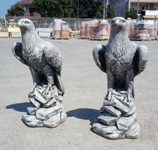 AQUILE STATUE DA GIARDINO ESTERNO DECORAZIONI ANIMALI PIETRA CEMENTO  COLONNE 