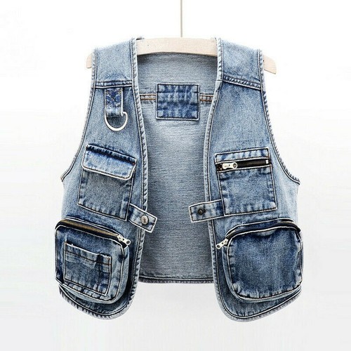 Giacca donna denim cargo