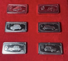 LOTTO 6 X LINGOTTO ARGENTO 360 GRAMMI 925 STERLING INTERCOINS 500 5 LIRE ORO