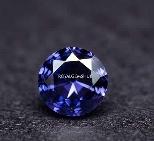 Taglio rotondo tanzanite - , blu