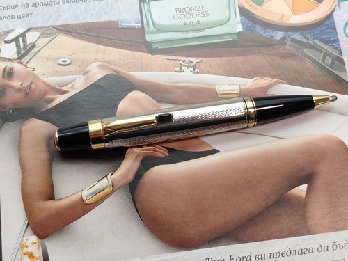 Montblanc boheme pen - montblanc, pinstripe