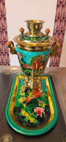 Samovar russo tula - tula, dipinto