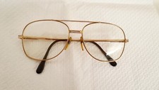 Occhiali Essilor Luxottica Vintage 140-56-16 Gold Frame 592 France Lunettes rfEO