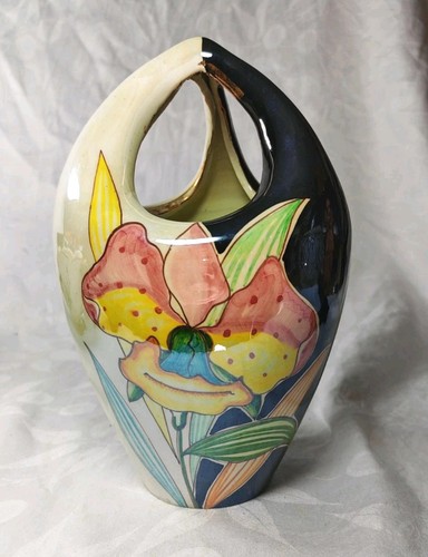 Vaso anello orchidea - , maiolica