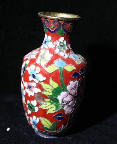 Vaso cloisonné bronzo puro