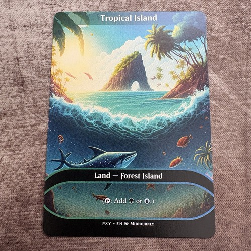 Tropical island custom art - -,