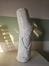 Vaso porta fiori in ceramica bianca