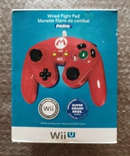 GAMEPAD - Nintendo WiiU WIRED FIGHT PAD "Mario Edition" - BOXED