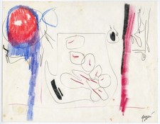 PIERO RUGGERI  "S. T. SENZA TITOLO" 1966-67       Pastello e china su carta