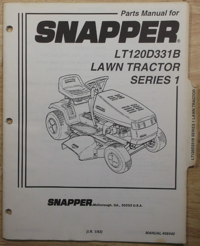 Snapper lt120d331b manuale - lt120d331b,