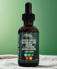 Supporto Tiroide L Tirosina Ashwagandha Clean Nutra Gocce Selenio Zinco Iodio