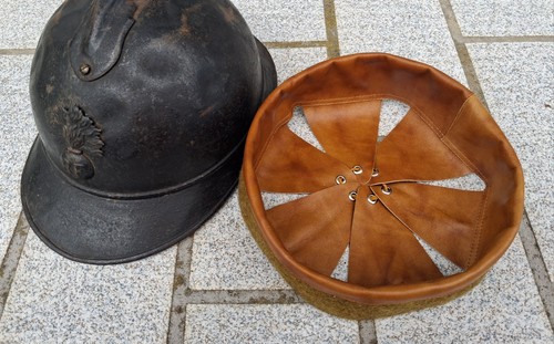 Ww1 coiffe intérieure cuir - coiffe,