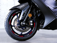 KIT Adesivi cerchi RUOTE moto strisce YAMAHA T MAX 500 tmax 530 560  IN  CRYSTAL