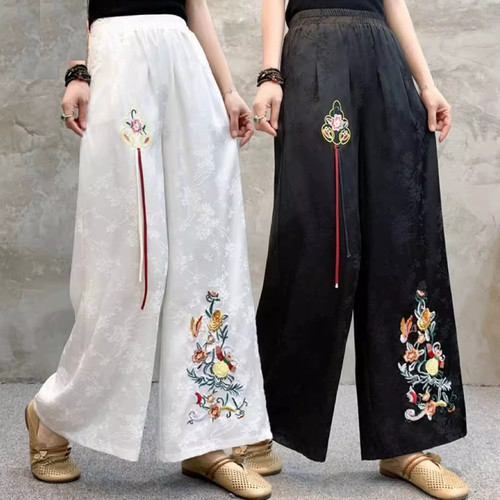Donna raso pantaloni - pantaloni, finta
