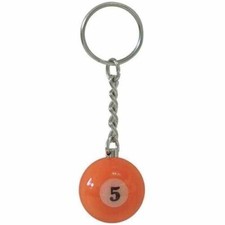 PORTACHIAVI PALLA DA BILIARDO N.5 DI ALTA QUALITA' Bilia Carambola Aramith NEW
