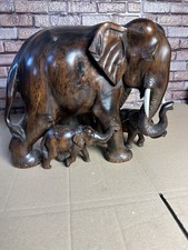 Elefanti in legno di rosa teak