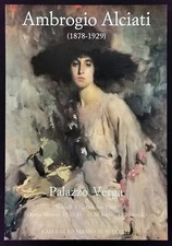 AMBROGIO ALCIATI poster manifesto Palazzo Verga Vercelli Ritratto D15