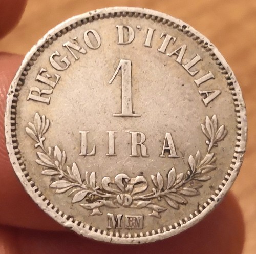 Moneta lira 1863 milano - moneta, 1
