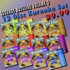 LEGENDS BASSLINE KARAOKE V#3 SET 12 CDG oltre 180 CANZONI no ripetizioni LEGGI INSERZIONE