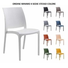 VOLGA SEDIA IMPILABILE POLIPROPILENE RESINA CASA RISTORANTE BAR GIARDINO