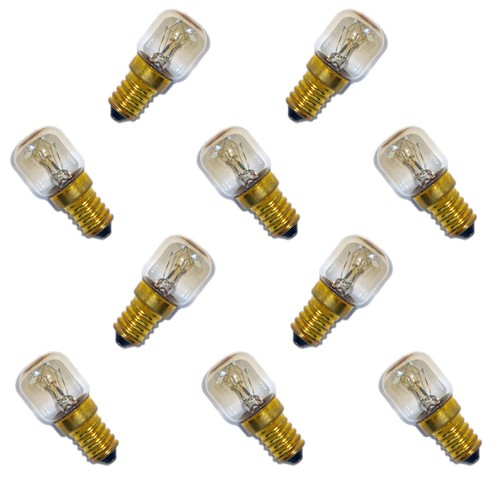 10x lampada forno 300 15w - 10x,