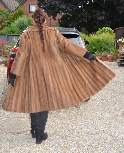 A5665 cappotto visone - visone,
