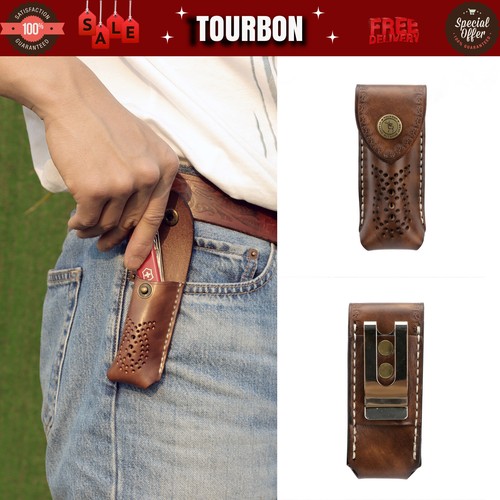 Tourbon leather pocket knife - tourbon,