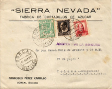 SCW 1937 copertina censurata da Durcal (Granada) a Tolosa (Guipuzcoa) Locali (2391)