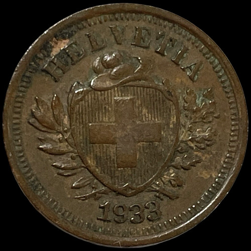 1933 rappen svizzera bronzo - 1933-b,