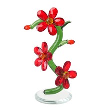Red Crystal Three Flowers