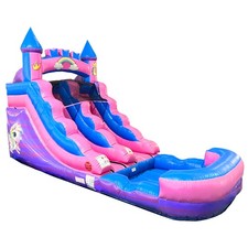 Pogo 12' Gonfiabile Bouncer Acquascivoli per Bambini con Soffiatore Unicorno Scatola Aperta