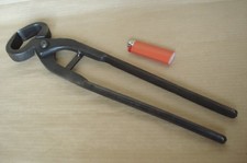 ANTICA PINZA TENAGLIA FORGIATA FABBRO 40cm GRANDI DIMENSIONI OFFICINA SCULTURA 