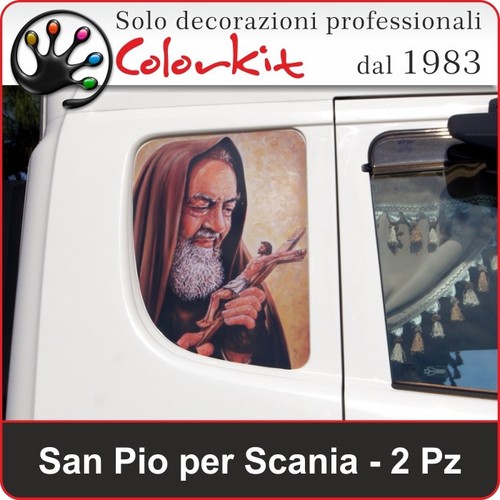 Coppia adesivi san pio - adesivi,