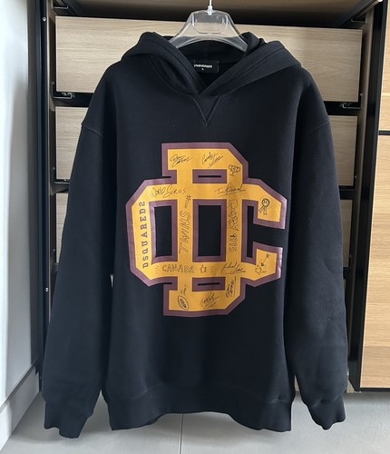 Felpa nera dsquared2 uomo - felpa,