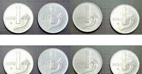 Italia lira 1954 - -, 1954-55-57-58