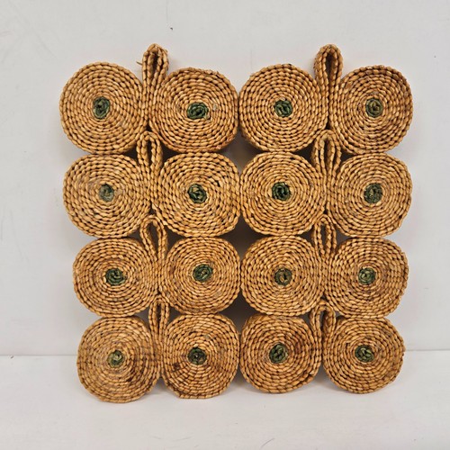 Vintage paglia tessuto hot pad - vintage,