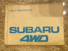 RARISSIMO libretto manuale uso manutenzione SUBARU 4WD 1.8 berlina SW anno 1984