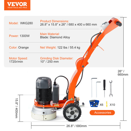 Vevor levigatrice per - vevor,